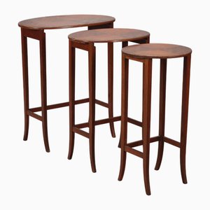 Nesting Tables in Mahogany, Set of 3
