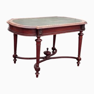 Victorian Mahogany Library Desk with Drawer