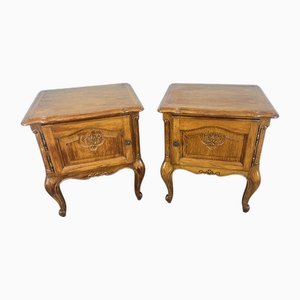 Tables de Chevet Louis Vintage en Chêne, France, Set de 2
