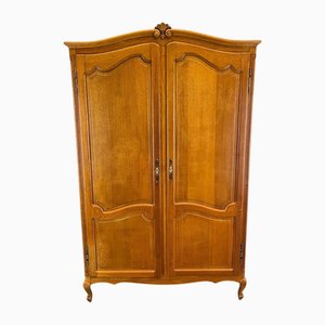 Armoire Wardrobe French Carved 2 Door Oak Louis Xv Wardrobe Lot 3740