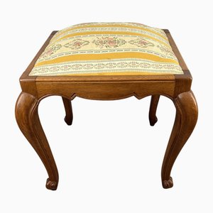 Poggiapiedi vintage in quercia in stile Louis, Francia