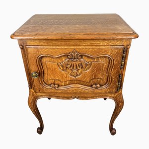 Table de Chevet Vintage Style Louis XVI en Chêne, France