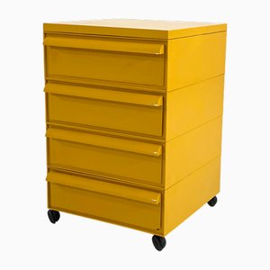 Yellow Model 4601 Chest of Drawers on Wheels by Simon Fussell for Kartell, 1970s