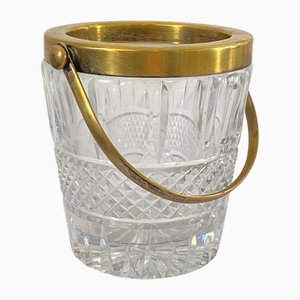 Cut Crystal and Gilded Brass Ice Bucket, 1920s