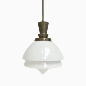 Pendant Lamp in Opal Glass by W.H. Gispen for GISO, 1950s