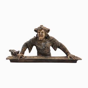 Antiker Narr oder Joker aus Gips, Frankreich, 1880er