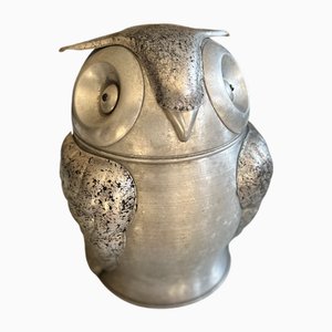 Large Mid-Century Modern Brutalist Italian Owl Ice Bucket, 1960s