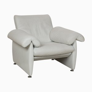 Butaca DS-10 de cuero blanco de de Sede
