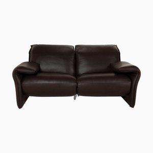 Divano a due posti modello 582 ELT in pelle marrone di WK Wohnen