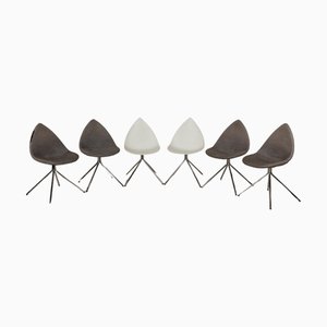 Ottawa Chairs in Grey and White Fabric from BoConcept, Set of 6