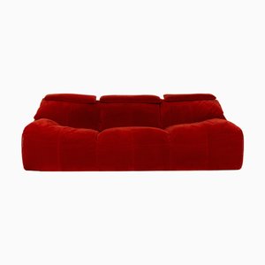 Canapé 3 Places Plumy en Tissu Rouge de Ligne Roset
