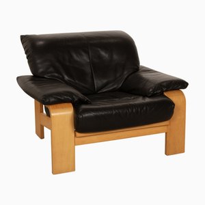 Poltrona in pelle nera di Musterring