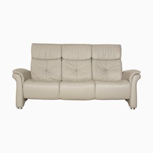 Divano a tre posti Cumuly in pelle beige di Himolla