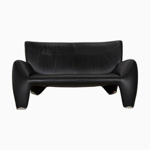 Echnaton 2-Seater Sofa in Black Leather from Leolux