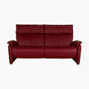 Divano a tre posti Cumuly in pelle rossa di Himolla