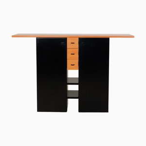 Black and Brown Wooden Highboard from Interlübke