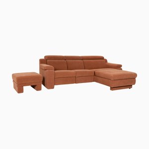 Planopoly Corner Sofa and Ottoman in Brown Upholstery from Himolla, Set of 2