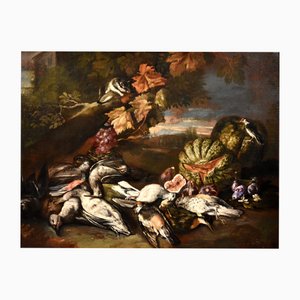 Giovanni Paolo Castelli, Nature Morte, 1700, Huile sur Toile, Encadrée