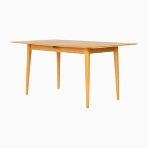 Moderner Mid-Century Esstisch aus Eschenholz mit Auszug von René Jean Caillette für Charron, 1950er
