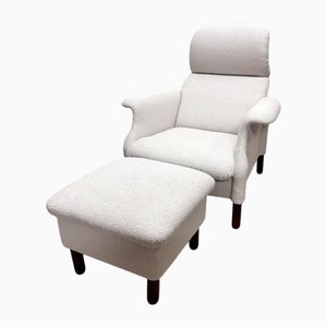 Sedia Sanluca con poggiapiedi di Achille e Pier Giacomo Castiglioni per Gavina, anni '60