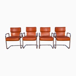 Vintage Tucroma Leather Chairs by Guido Faleschini, 1970s, Set of 4