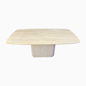 Vintage Travertine Dining Table, 1970s