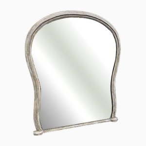 Large Antique English Painted Hour Glass Framed Mirror, 1800s