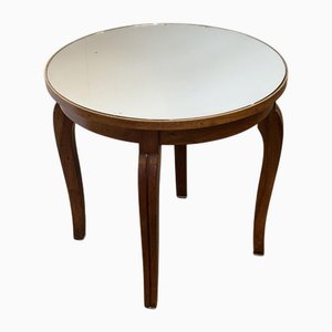 Table d'Appoint Art Déco avec Plateau en Miroir, France, 1930s