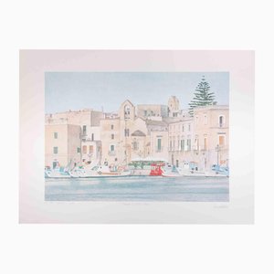 Rosann Cattaneo, When the Port is Silent, Lithograph, 1990s