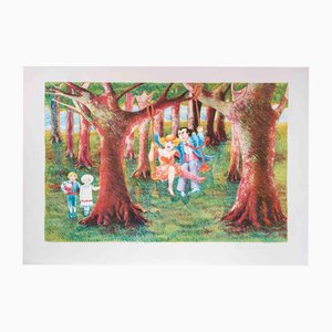 Daniela Romano, The Swing, Lithograph, 1990s