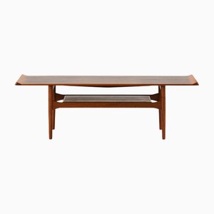 Ib Kofod-Larsen zugeschriebener Couchtisch aus Palisander & Teak, 1950er