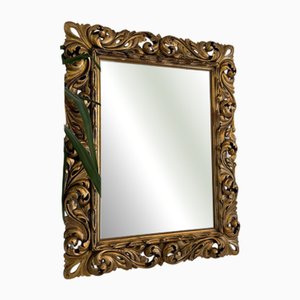 Florentine Mirror with Acanthus Leaf Carving, 1890s