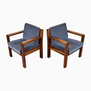Danish Modern Teak Easy Armchairs, 1970s, Set of 2
