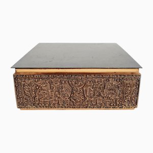 Swiss Artisan Copper Music Box from MAPSA, 1970s