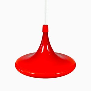 Lampada UFO Space Age in vetro di Doria Leuchten, Germania, anni '50