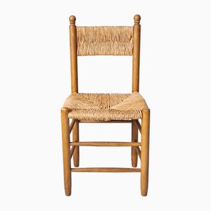 Silla de madera con asiento y respaldo Rush, años 60