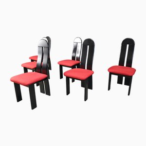 Vintage Dining Chairs, 1980s, Set of 6
