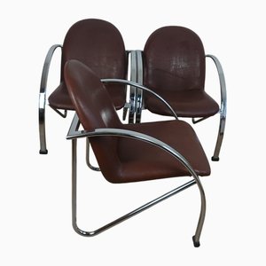 Poltrone Plichaise di Sauvignet, anni '70, set di 3