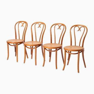 Radomsko Heart Stühle aus handgewebtem Rohrgeflecht von Michael Thonet für ZPM Radomsko, Polen, 1980er, 4er Set