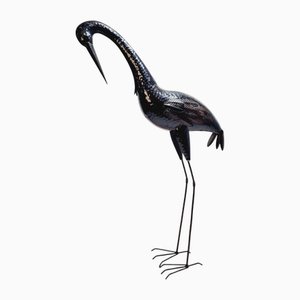 Große Vintage Silberreiher Skulptur, 1970er