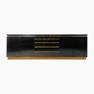 Messing & Lackiertes Sideboard von Jean Claude Mahey, 1970er