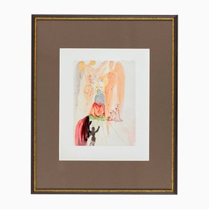 Salvador Dali, The Paradise, Canto 23: Triumph of Christ and the Virgin with Nude Figures, 1960, Woodcut Print