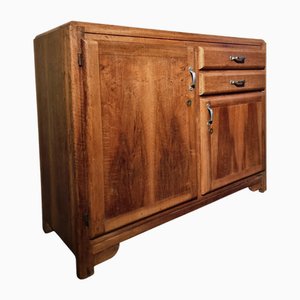 Vintage French Walnut Sideboard, 1930s