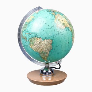 Illuminated Glass Globe from JRO-Verlag, Munich, Germany, 1960s