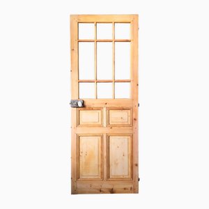 Antique Double-Sided Glass Door with Moldings