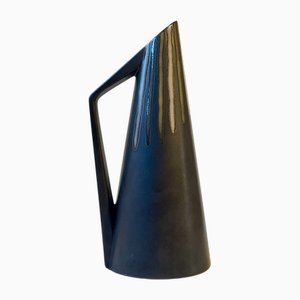 Modern Black Ceramic Pitcher by Svend Aage Holm-Sørensen for Søholm, 1960s