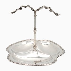 Plateau à Bonbons Art Nouveau en Plaqué Argent de Wiskemann, 1930s