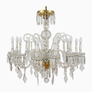 Vintage Bohemian Crystal Chandelier, 1950s
