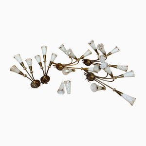 Vintage French Wall Lamps from Maison Arlus, 1950s, Set of 5