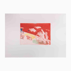 Sandro Chia, Schwimmer, 1990er, Radierung